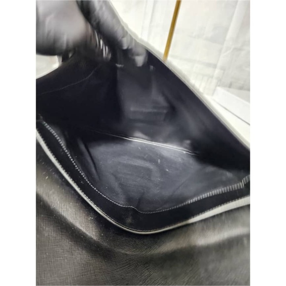 Authentic PRADA Saffiano Attache Portfolio Clutch Black - Picture 11 of 13